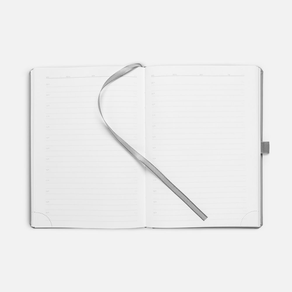 Ежедневник Favor Metal, недатированный, серый / Миниатюра WWW (1000)