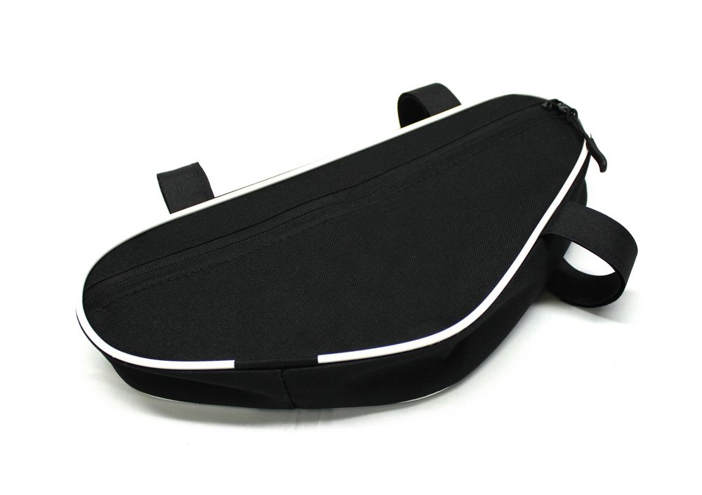 Велосумка на раму BikeLine, черная с белым / Миниатюра WWW (1000)