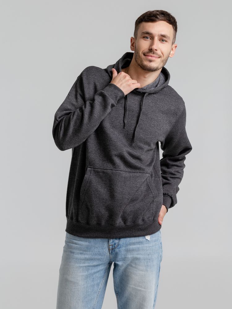 Толстовка с капюшоном Snake II черный меланж / Миниатюра WWW (1000)