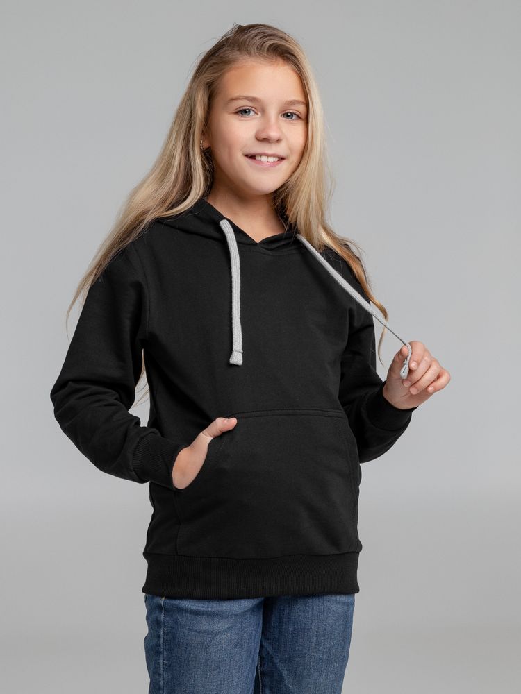 Толстовка с капюшоном детская Kirenga Kids, черная / Миниатюра WWW (1000)