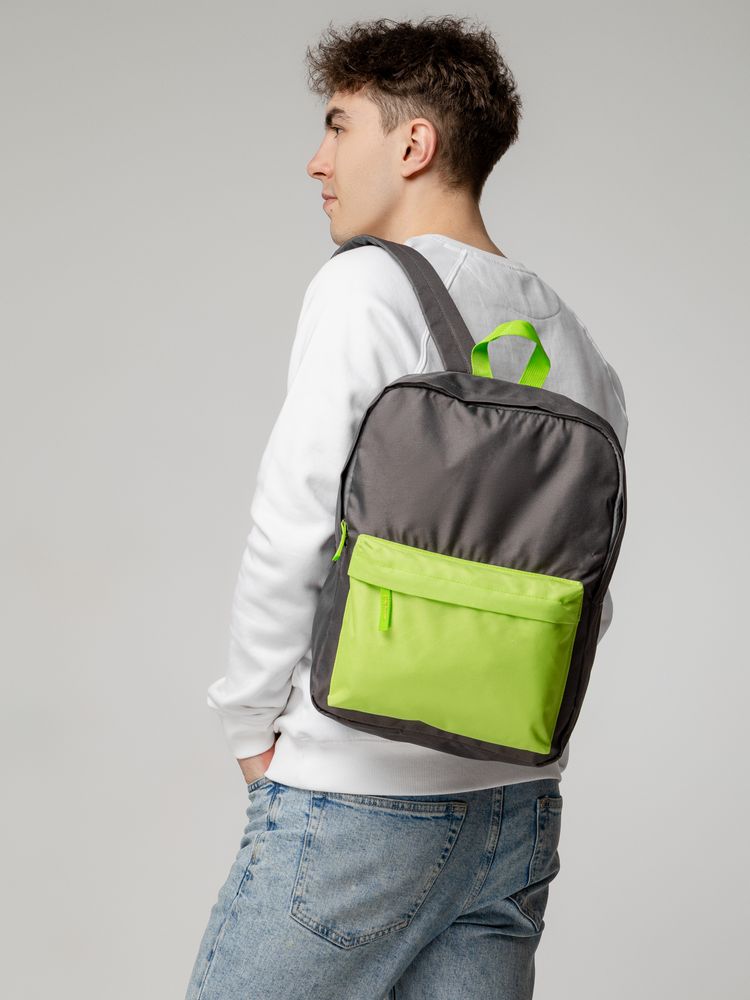 Рюкзак Sensa, серый с салатовым / Миниатюра WWW (1000)
