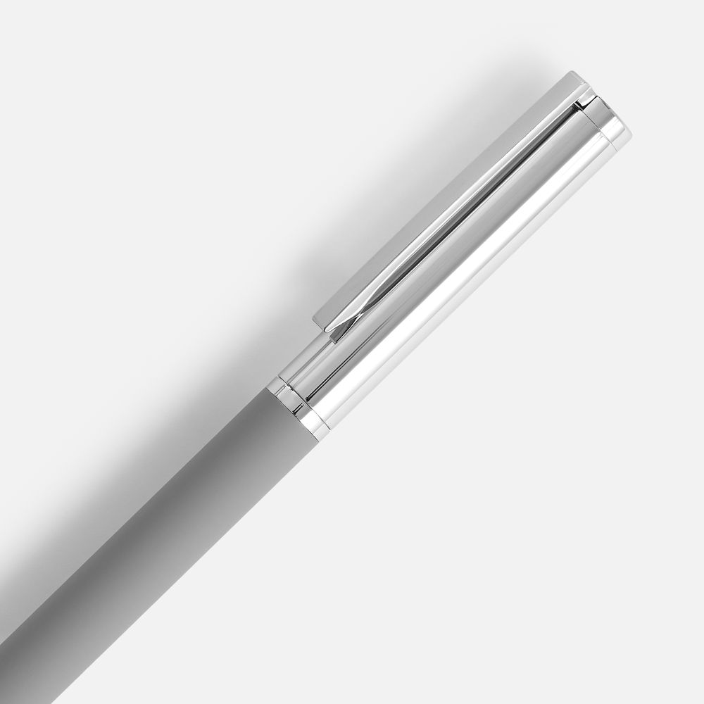 Ручка шариковая Eyeshot Soft Touch, серая / Миниатюра WWW (1000)