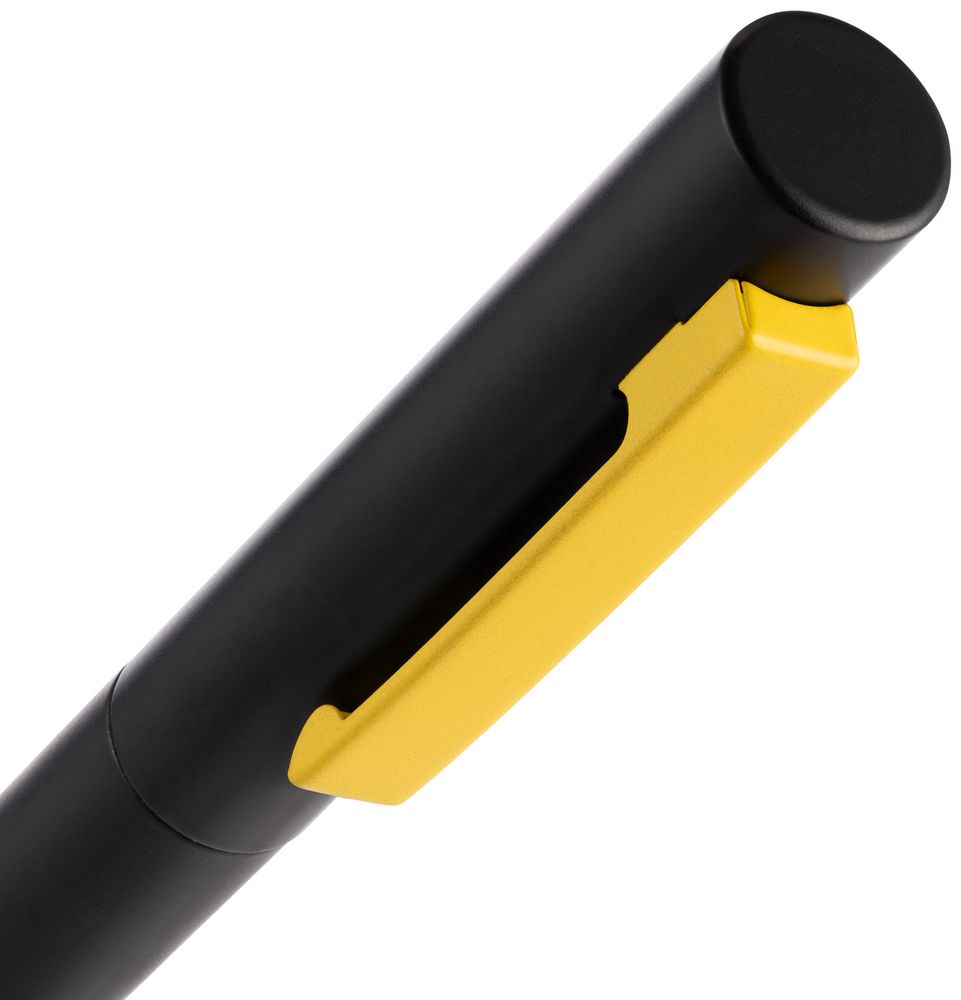 Ручка шариковая Inkolor, черная с желтым / Миниатюра WWW (1000)