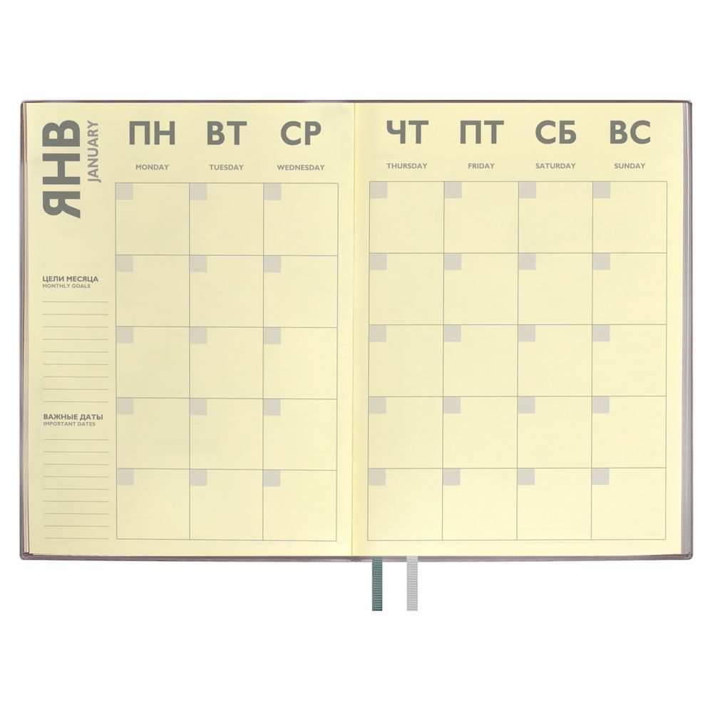 Ежедневник Avila, недатированный, серый / Миниатюра WWW (1000)