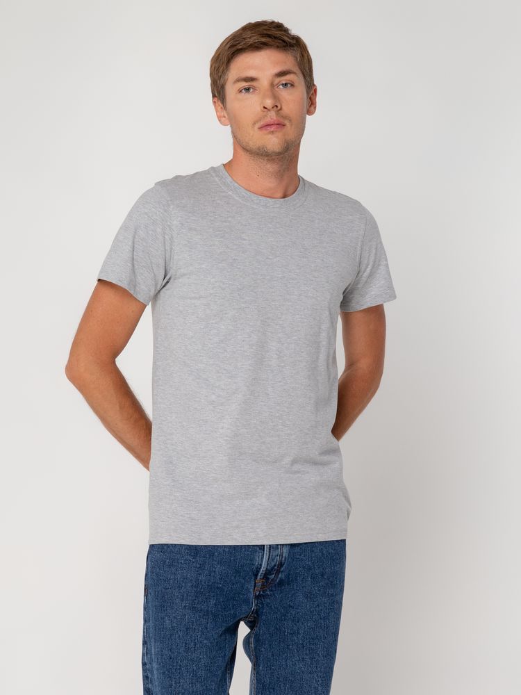 Футболка мужская T-bolka Stretch, серый меланж / Миниатюра WWW (1000)