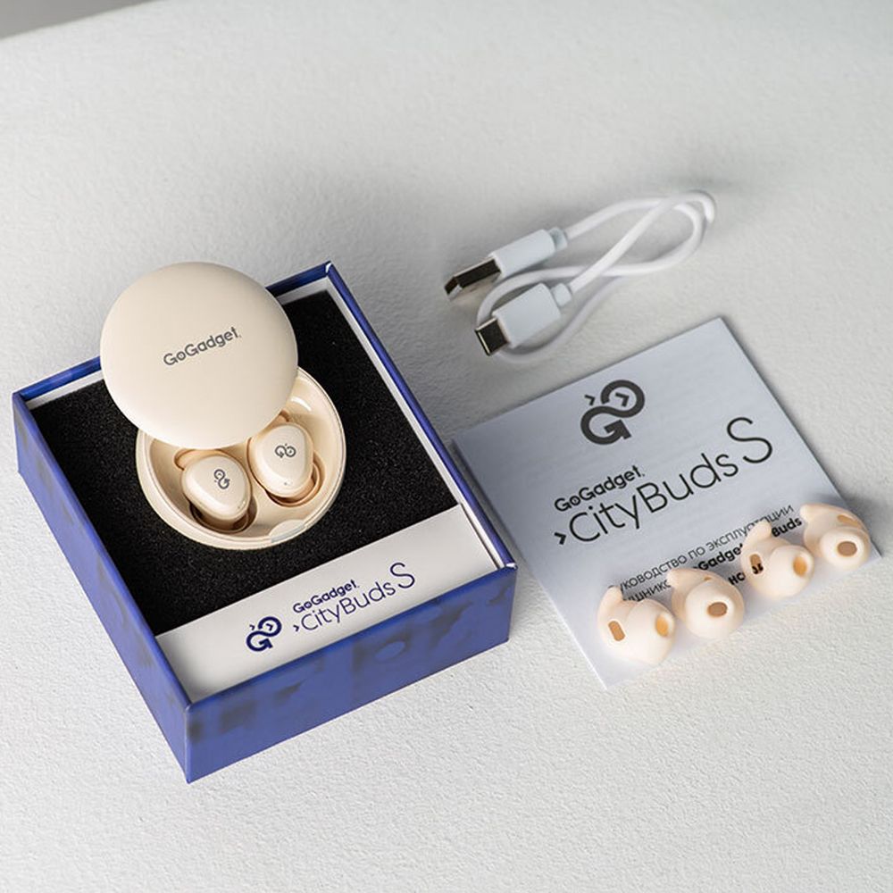 Беспроводные наушники CityBuds S, белые (слоновая кость) / Миниатюра WWW (1000)