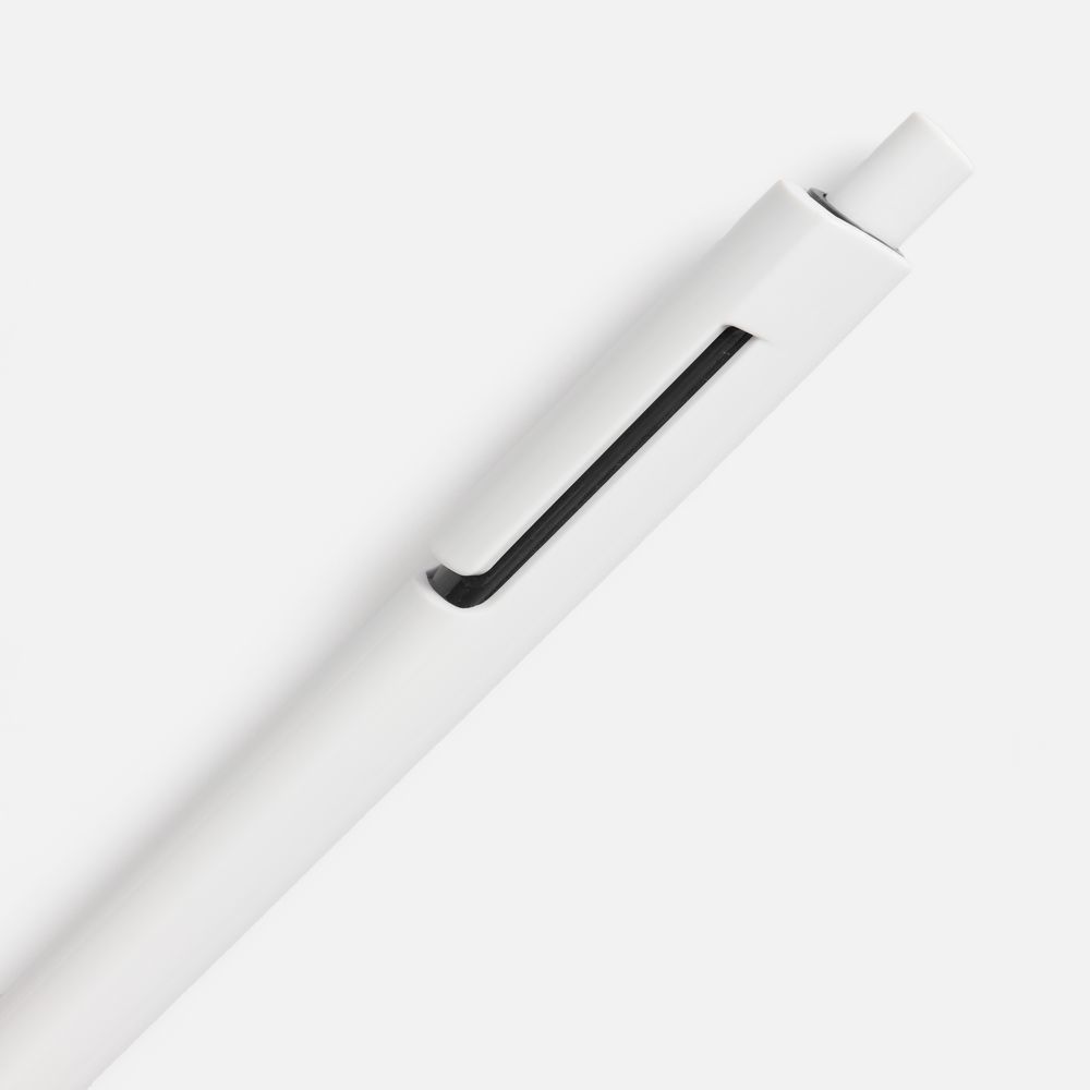 Ручка шариковая Dominanta, белая с черным / Миниатюра WWW (1000)