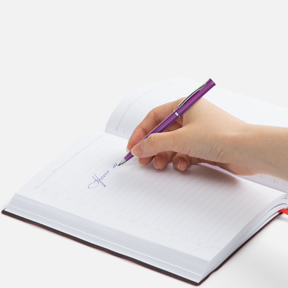 Ручка шариковая Euro Chrome,фиолетовая / Миниатюра WWW (1000)