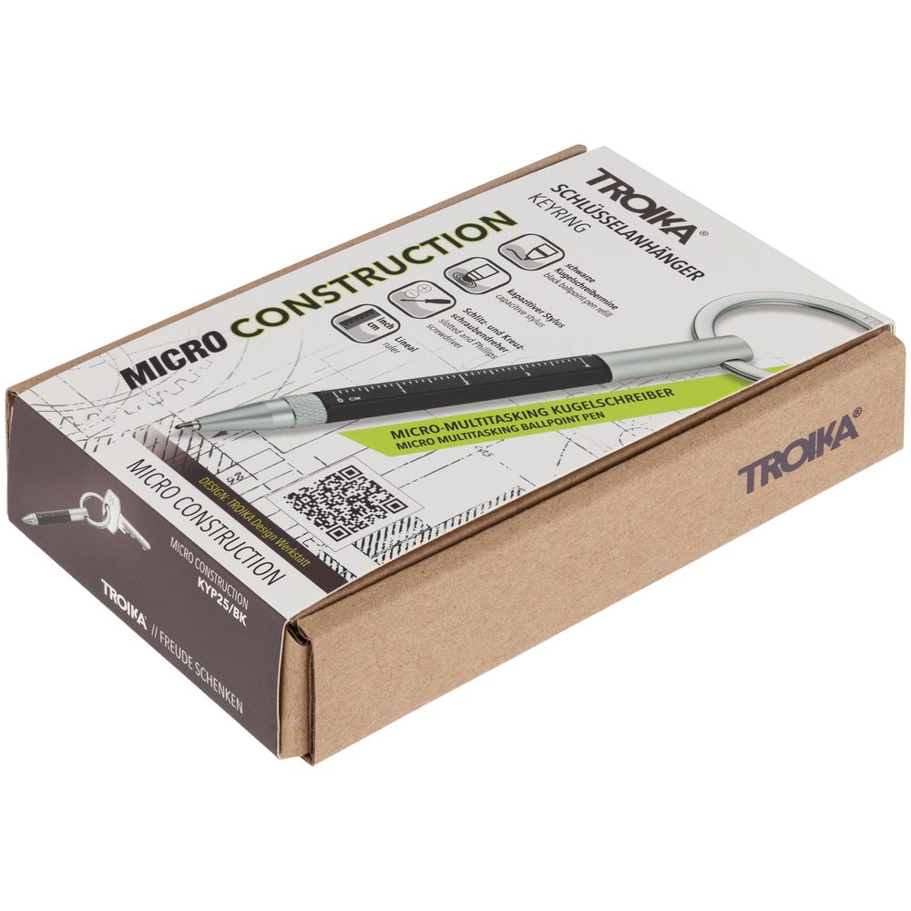 Ручка-брелок Construction Micro, черный / Миниатюра WWW (1000)