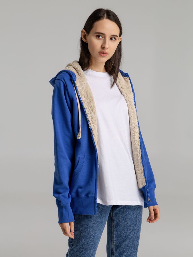 Толстовка унисекс на молнии Sherpa 280, ярко-синяя / Миниатюра WWW (1000)