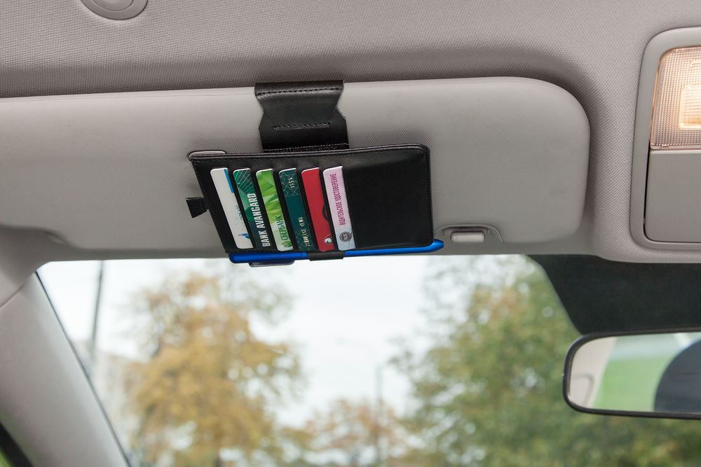 Органайзер Destinator на солнцезащитный козырек, коричневый / Миниатюра WWW (1000)