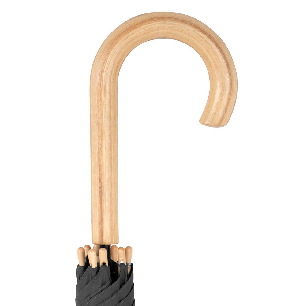 Зонт-трость OkoBrella, черный / Миниатюра WWW (1000)