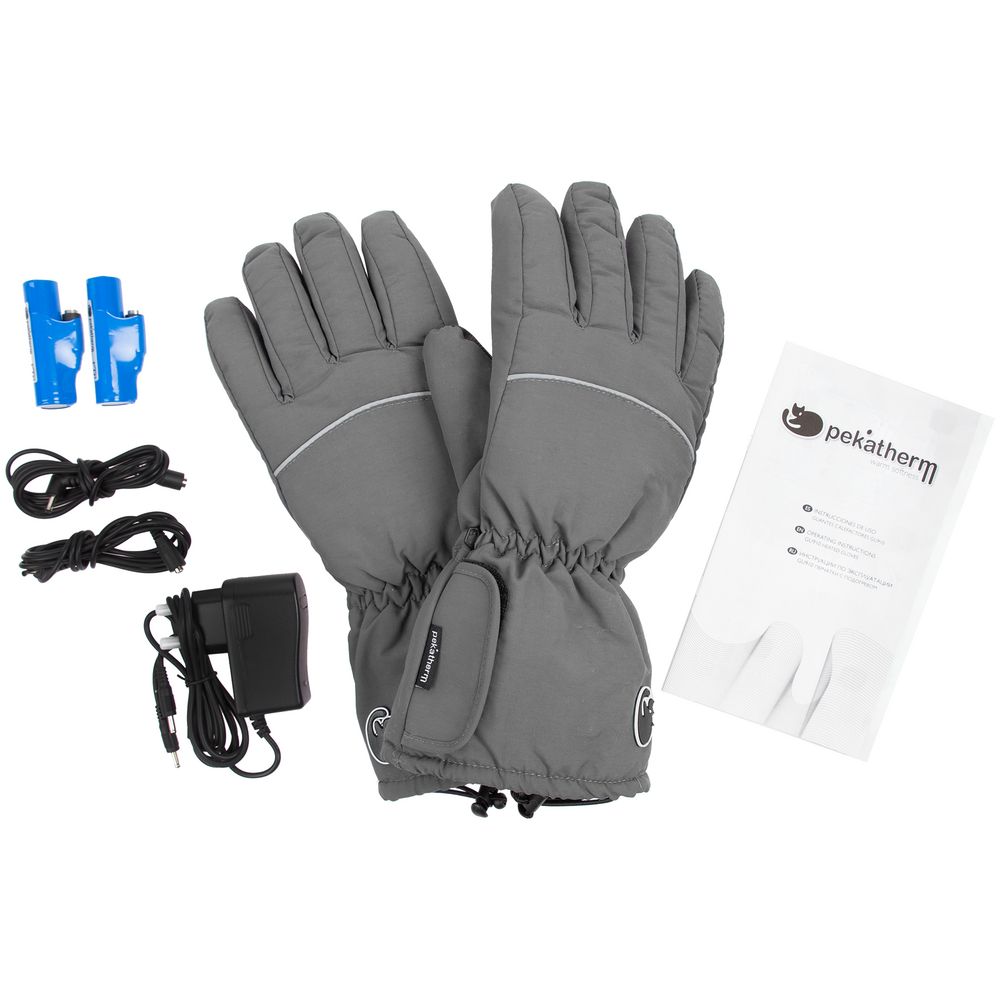 Перчатки с подогревом Pekatherm, серые / Миниатюра WWW (1000)