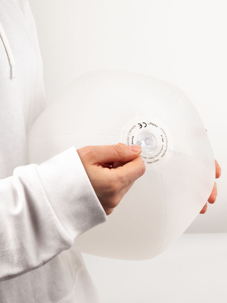 Надувной пляжный мяч Tenerife, белый / Миниатюра WWW (1000)