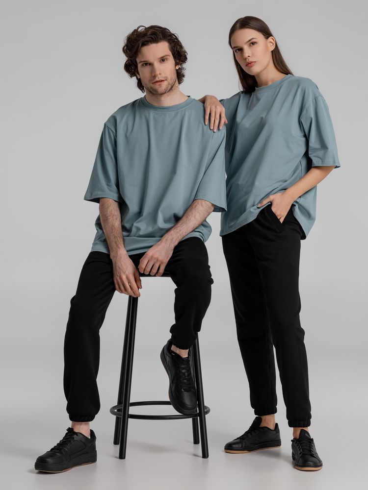 Футболка оверсайз Slope, серо-зеленая / Миниатюра WWW (1000)