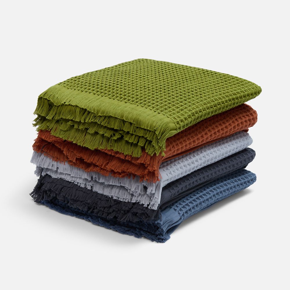 Плед вафельный Elenglect, темно-синий / Миниатюра WWW (1000)