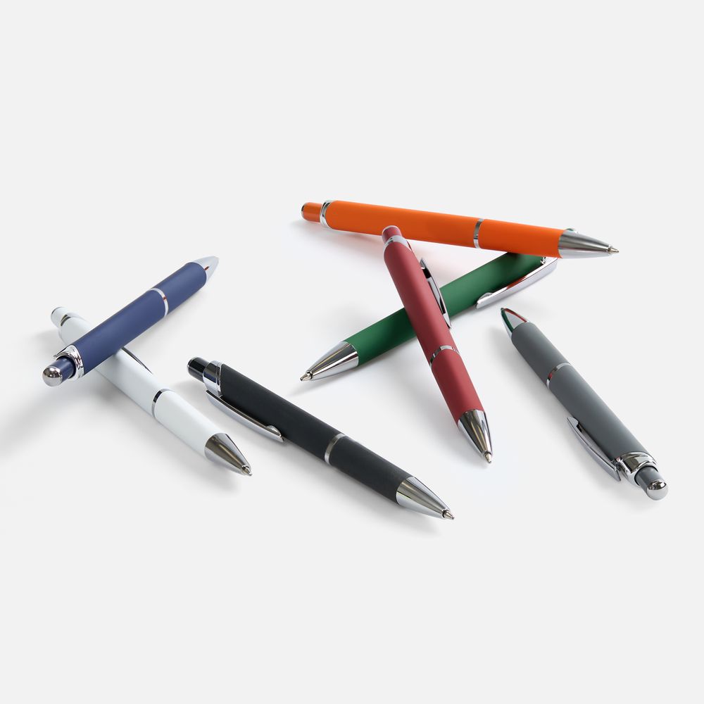 Ручка шариковая Chromos Soft Touch, оранжевая / Миниатюра WWW (1000)