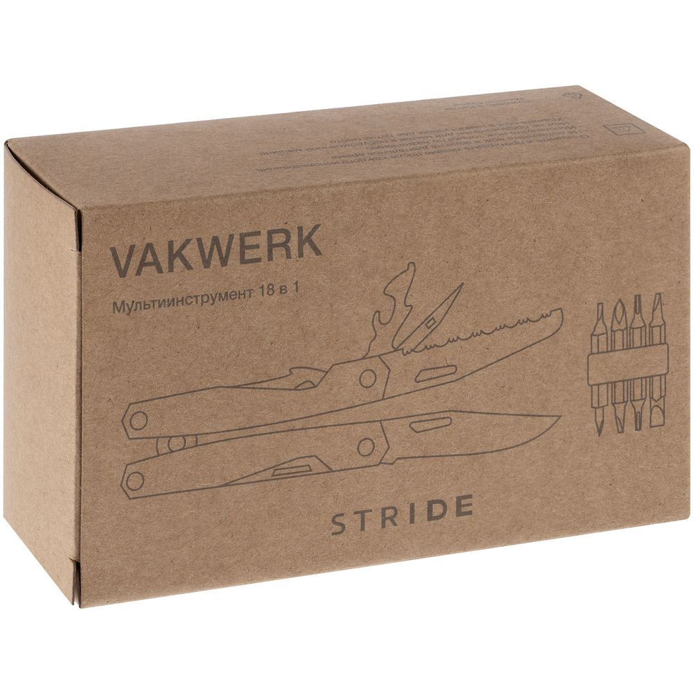 Мультиинструмент Vakwerk, серебристый / Миниатюра (упак) (1000)