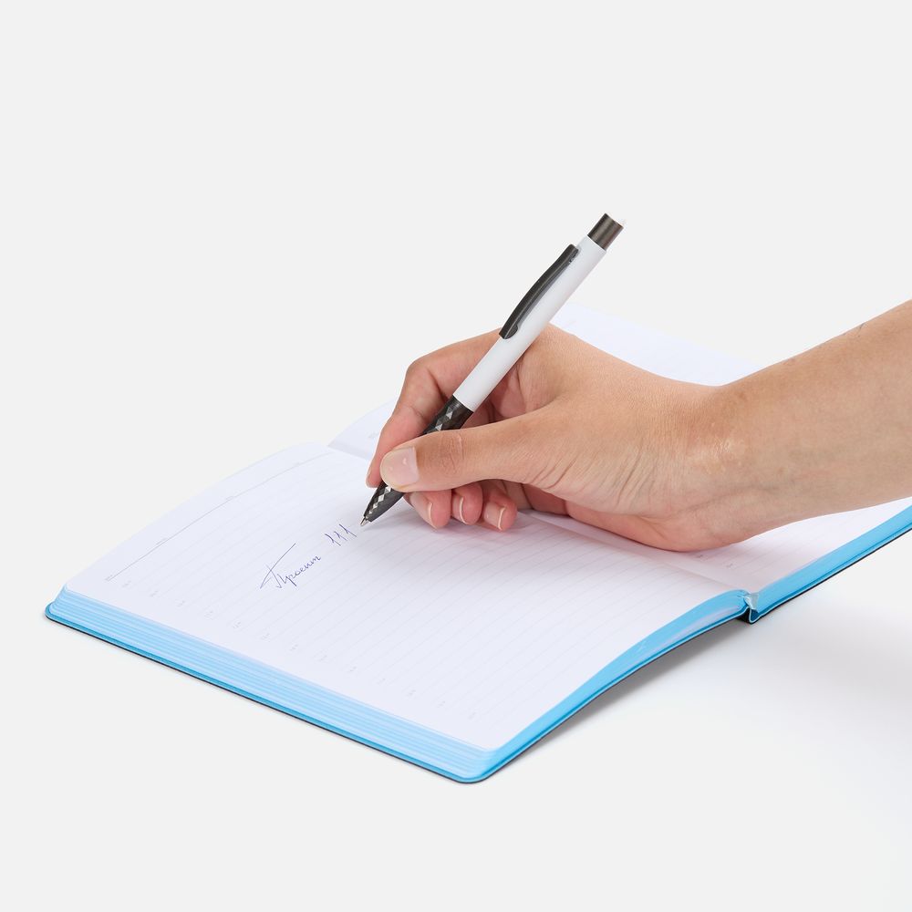 Ручка шариковая со стилусом Digit Soft Touch, белая / Миниатюра WWW (1000)