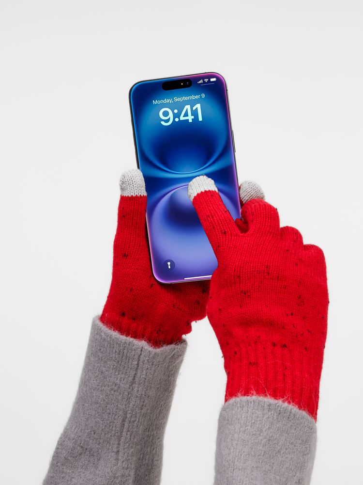 Перчатки сенсорные Spotti Senso, красные / Миниатюра WWW (1000)