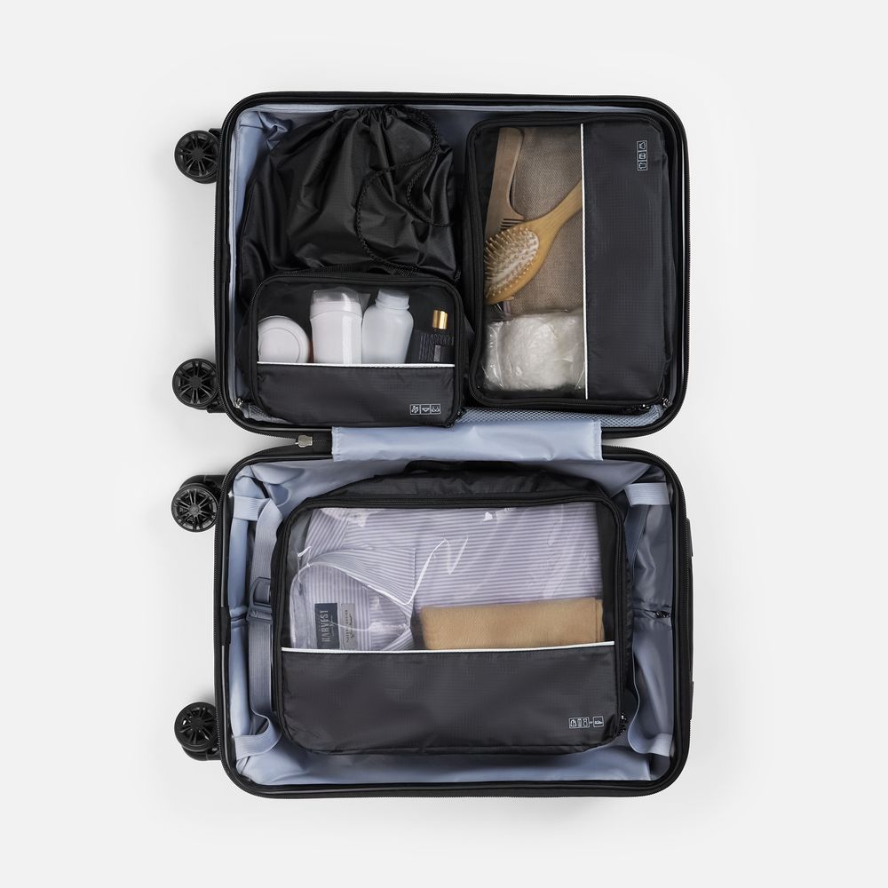 Дорожный набор сумок noJumble 4 в 1, черный / Миниатюра WWW (1000)