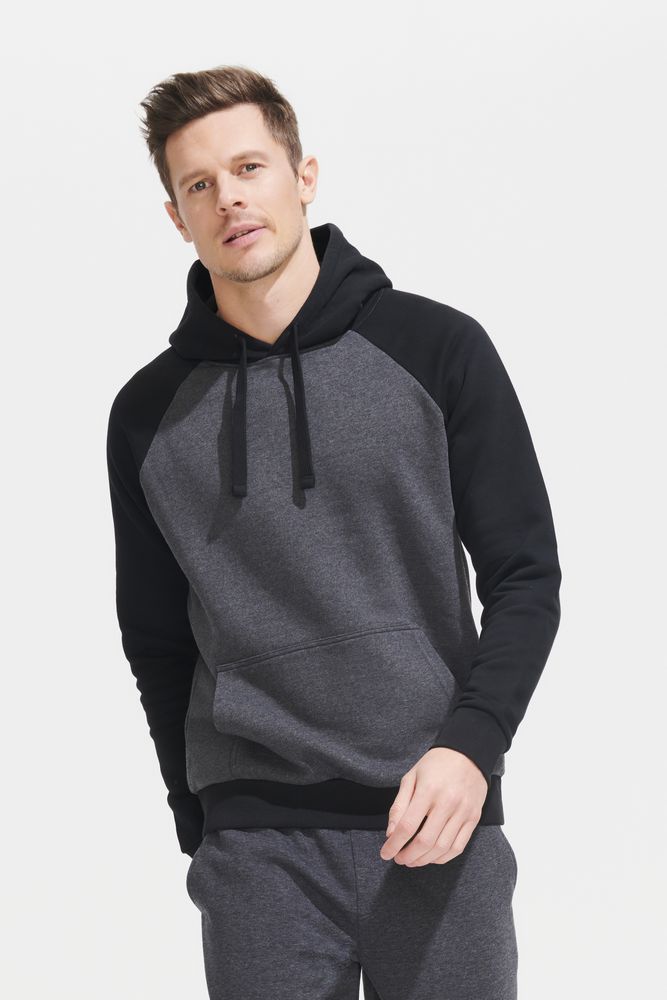 Толстовка унисекс Seattle, темный меланж с черным / Миниатюра WWW (1000)