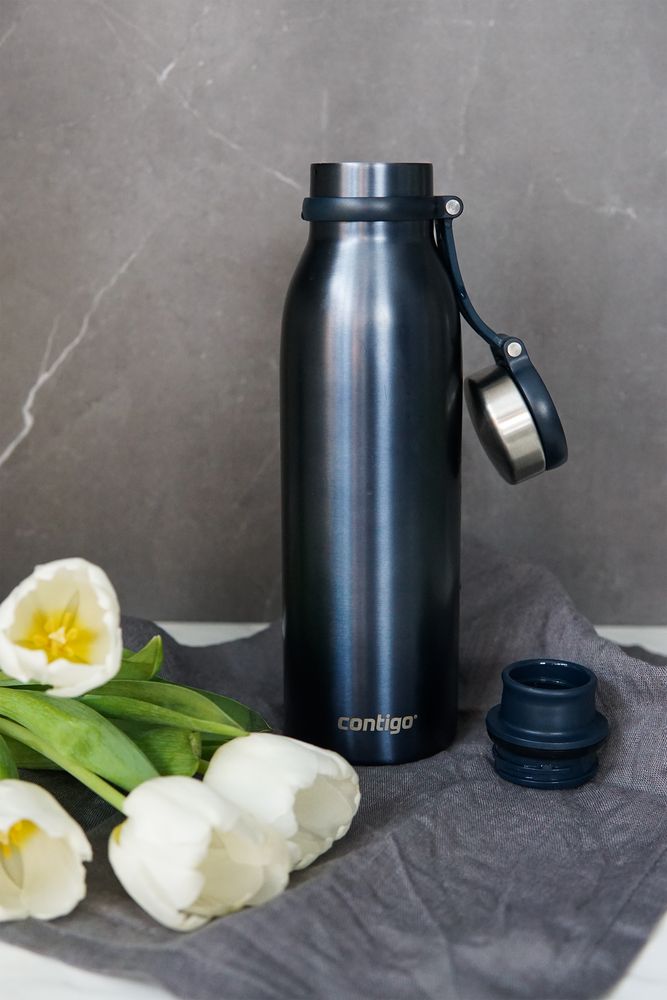 Термобутылка Matterhorn, вакуумная, синяя / Миниатюра WWW (1000)