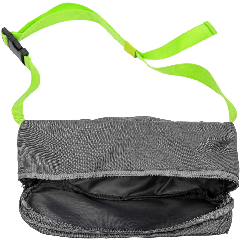 Поясная сумка Sensa, серая с салатовым / Миниатюра WWW (1000)