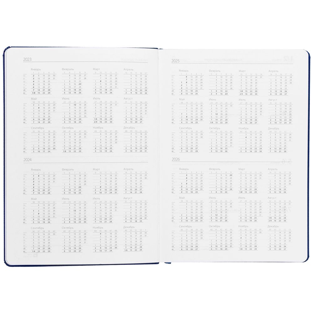 Ежедневник Must, датированный, синий / Миниатюра WWW (1000)