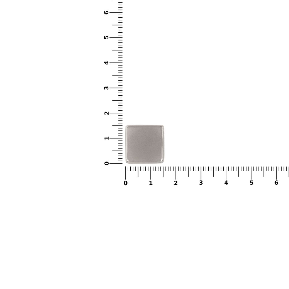 Квадратный шильдик на резинку Epoxi, матовый серебристый / Миниатюра WWW (1000)