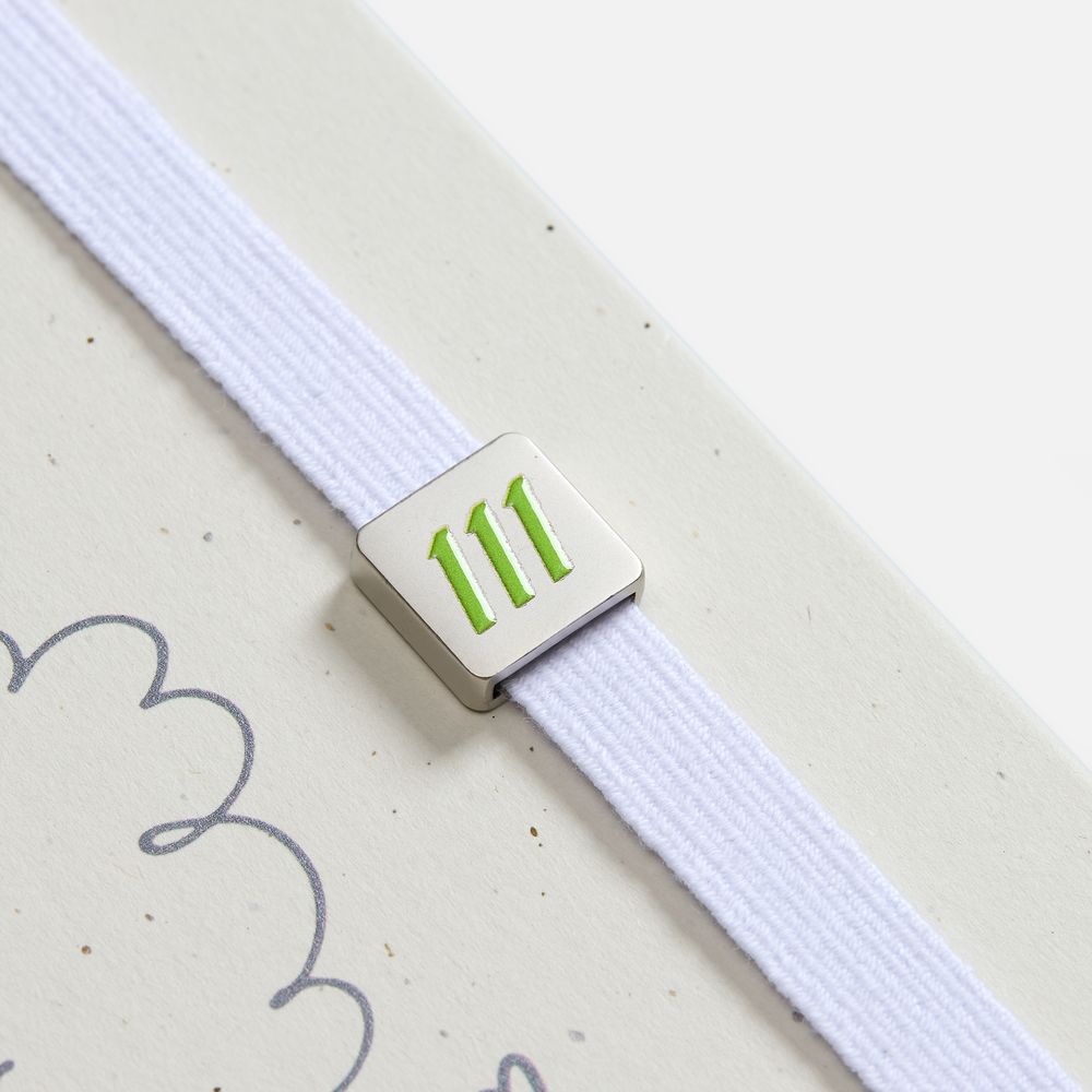 Квадратный шильдик на резинку Direct, матовый серебристый / Миниатюра нанесения (1000)