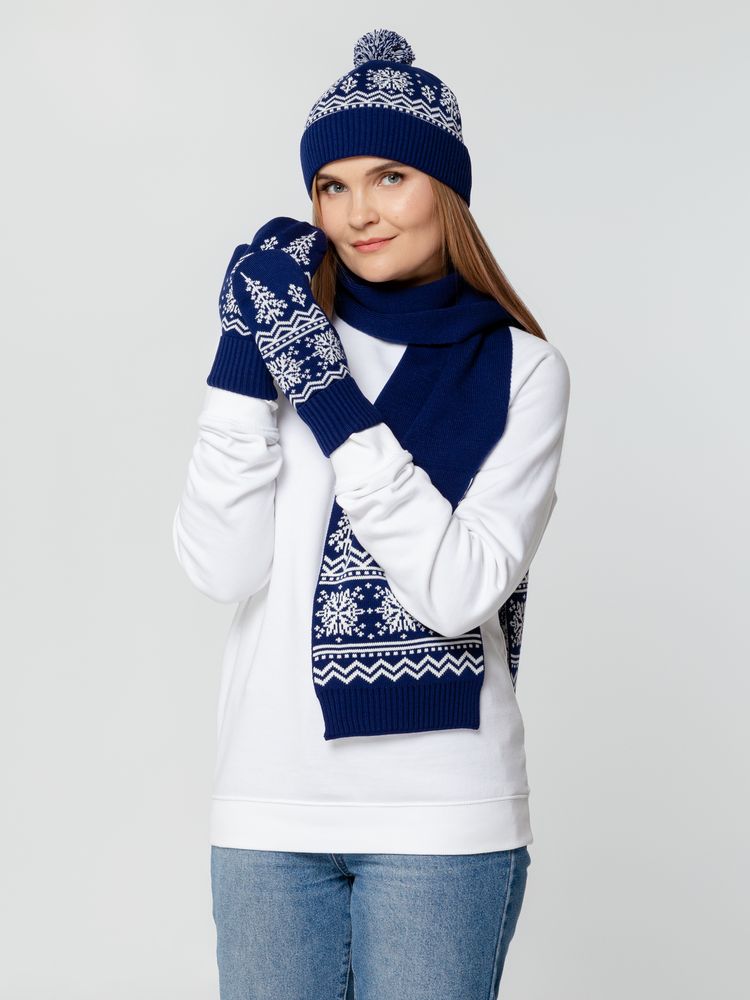 Шапка Elnik, синяя с молочно-белым / Миниатюра WWW (1000)