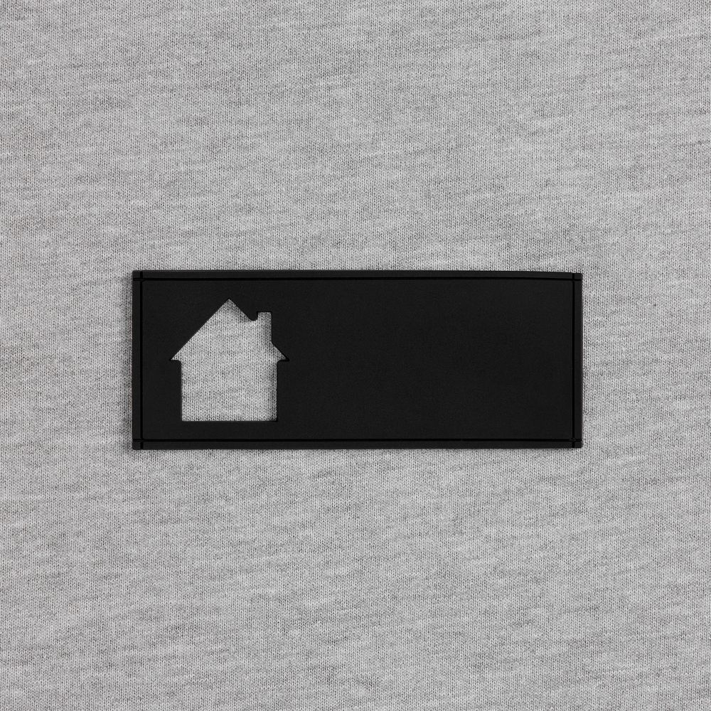 Лейбл из ПВХ с вырезом «Дом», черный / Миниатюра WWW (1000)