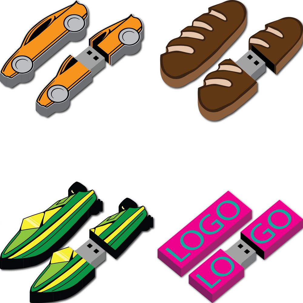 Флешка Gummi на заказ, 64 Гб / Миниатюра WWW (1000)