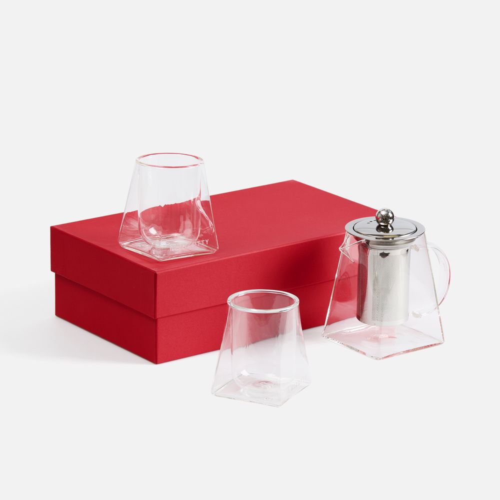 Чайный набор Quadroni в красной коробке / Миниатюра WWW (1000)