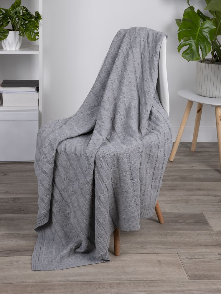 Плед Trenza, светло-серый / Миниатюра WWW (1000)