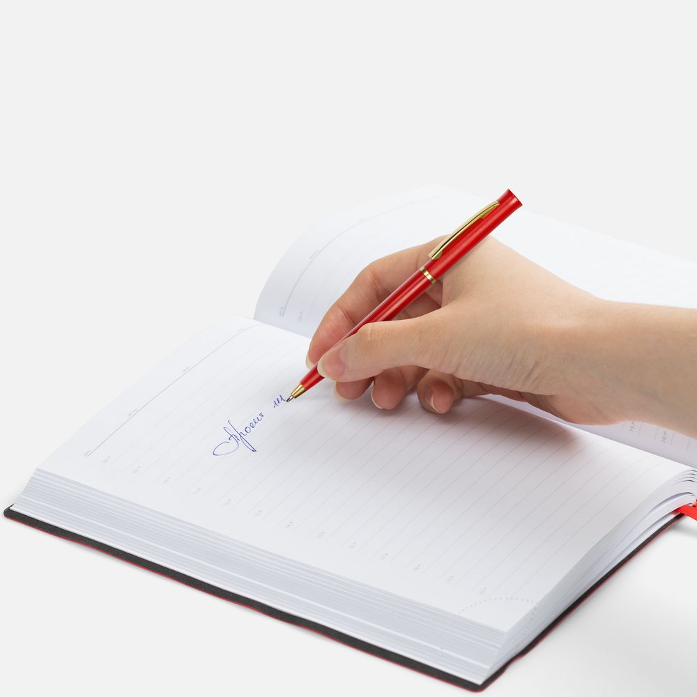 Ручка шариковая Euro Gold, красная / Миниатюра WWW (1000)