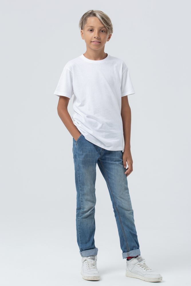 Футболка детская Regent Fit Kids, белая / Миниатюра WWW (1000)