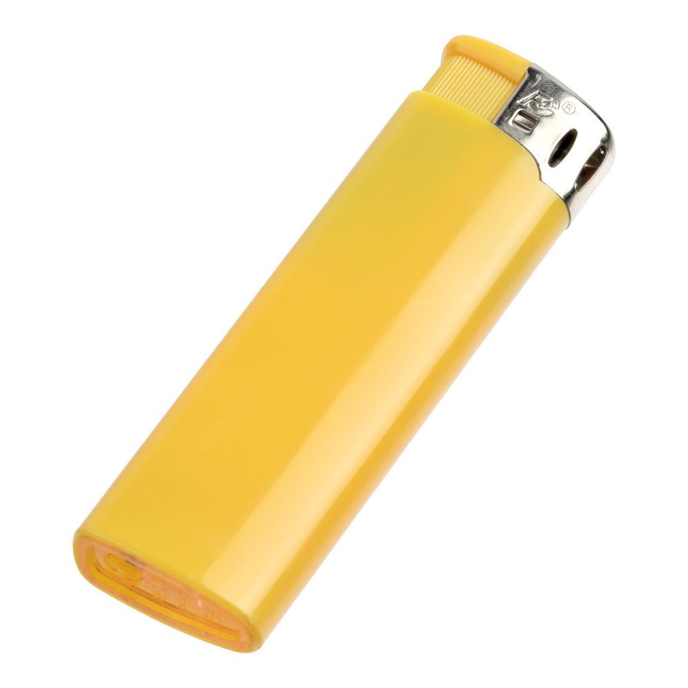 Зажигалка пьезо Flameclub, многоразовая, желтая / Миниатюра WWW (1000)