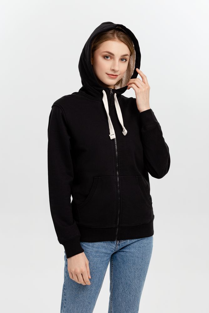 Толстовка на молнии Kulonga Sherpa, черная / Миниатюра WWW (1000)