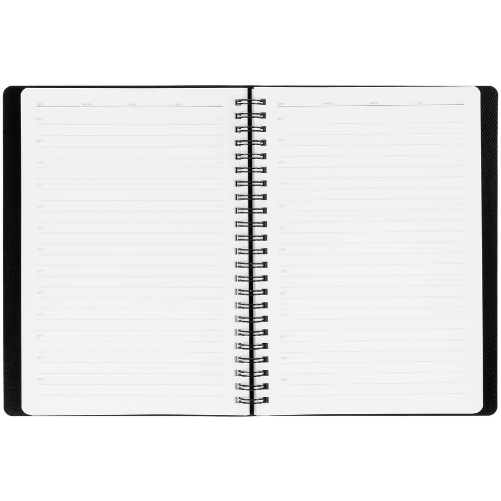 Ежедневник Twill, недатированный, черный / Миниатюра WWW (1000)