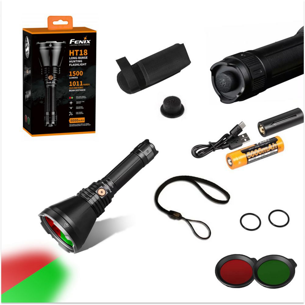 Фонарь Fenix HT18, черный / Миниатюра WWW (1000)