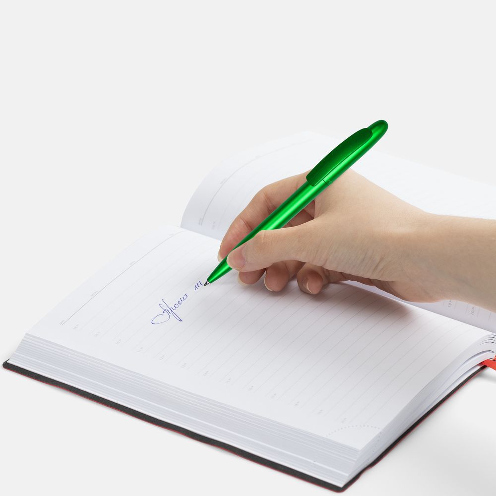 Ручка шариковая Moor Silver, зеленый металлик / Миниатюра WWW (1000)