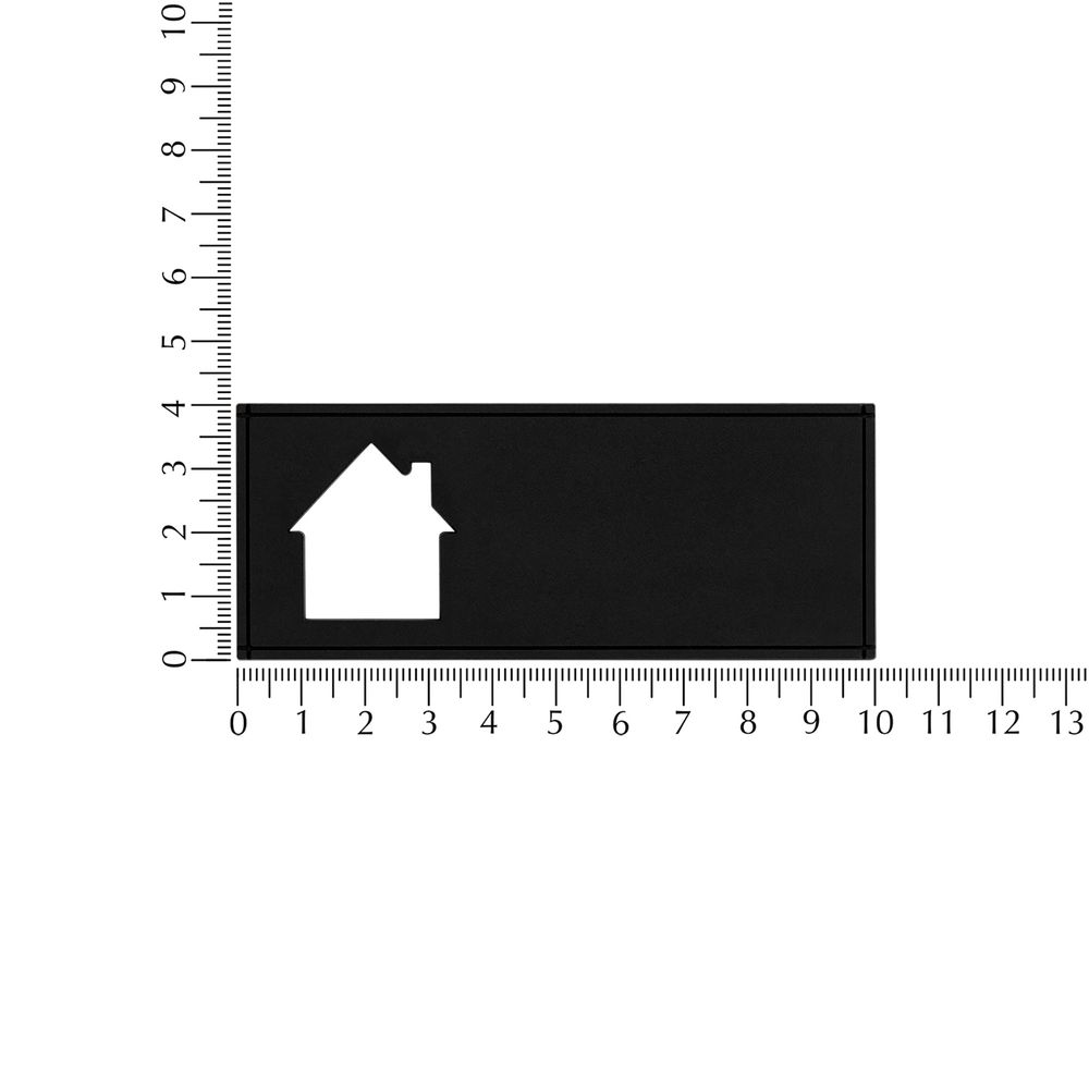 Лейбл из ПВХ с вырезом «Дом», черный / Миниатюра WWW (1000)