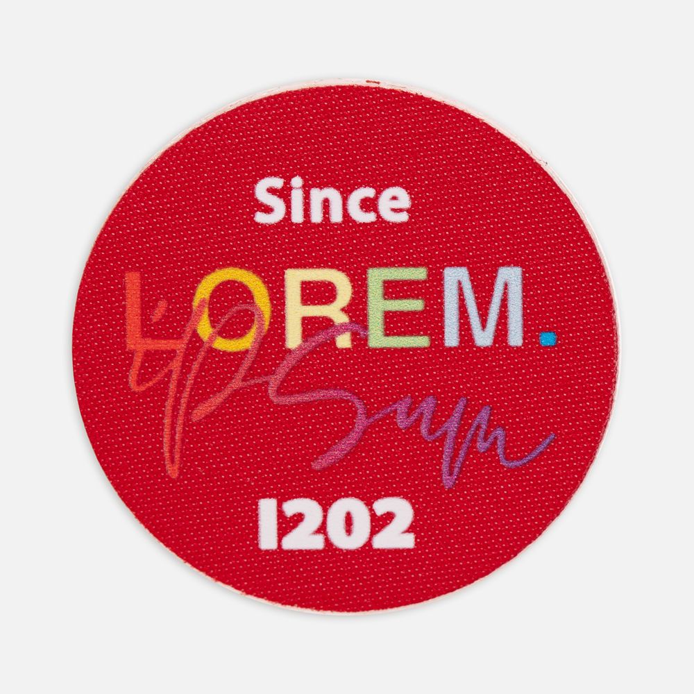 Наклейка тканевая Lunga Round, M, красная / Миниатюра WWW (1000)