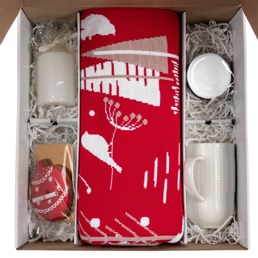 Набор Sever с пледом и кружкой, красный / Миниатюра WWW (1000)