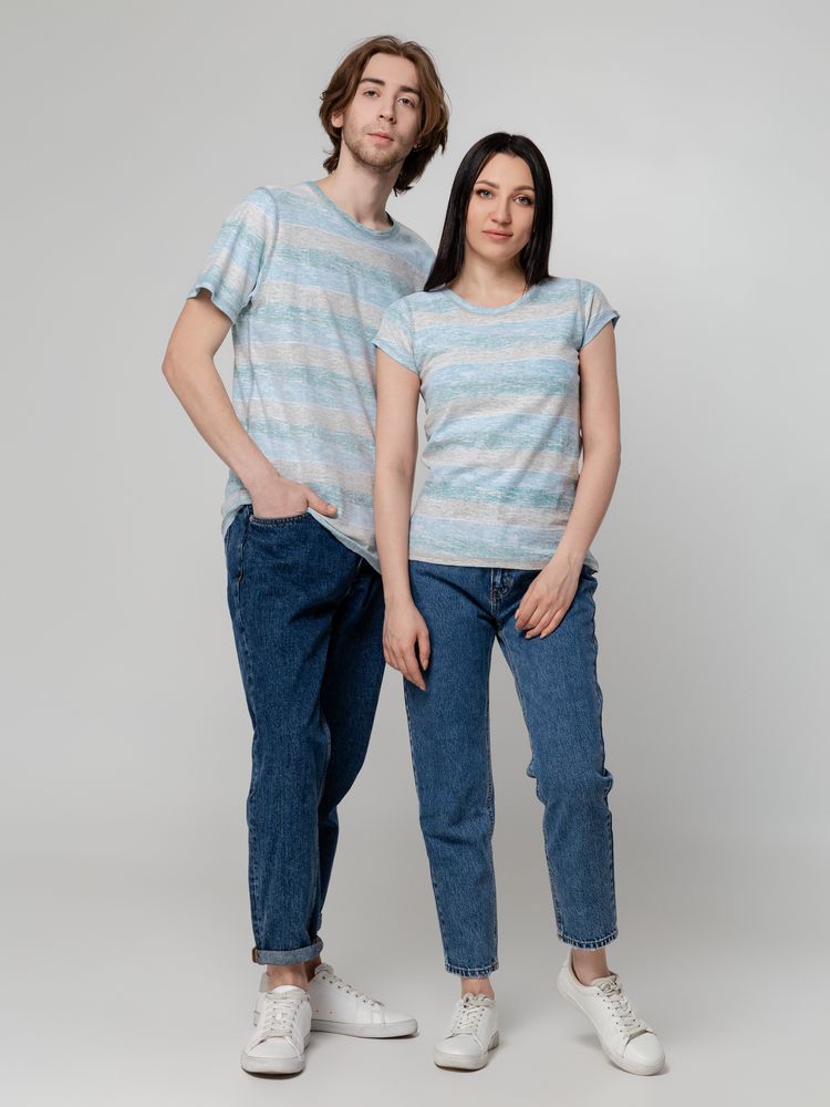 Футболка мужская Rayet двусторонняя, голубая с зеленым / Миниатюра WWW (1000)