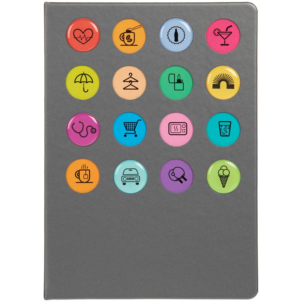 Ежедневник «История изобретений», недатированный, серый / Миниатюра WWW (1000)