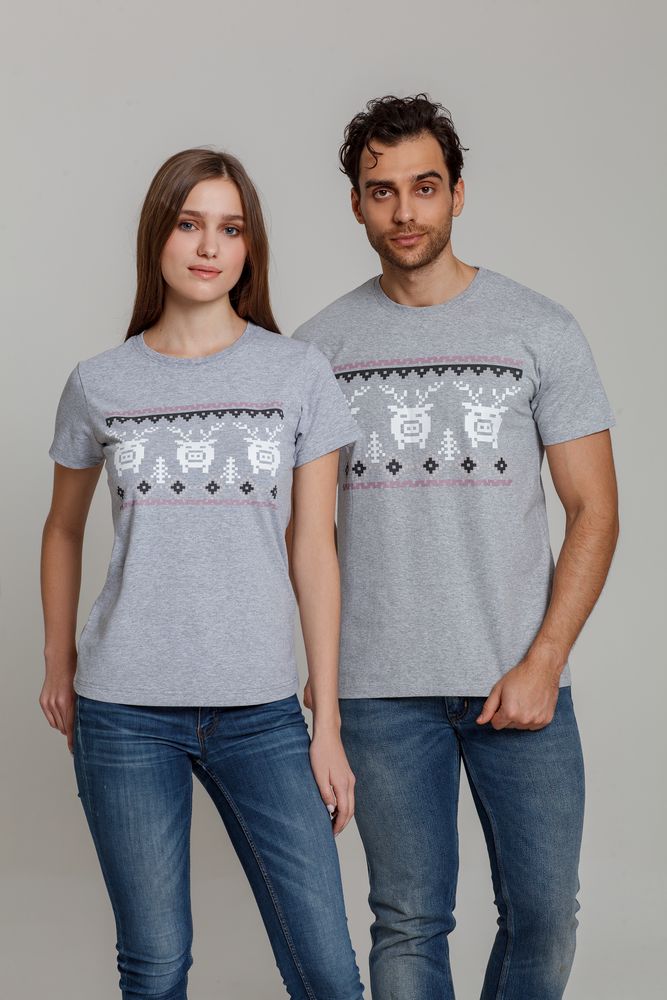 Футболка женская «Пигсель», серый меланж / Миниатюра WWW (1000)