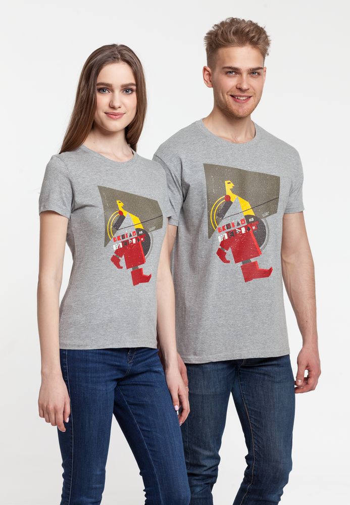 Футболка женская «На шаг впереди», серый меланж / Миниатюра WWW (1000)